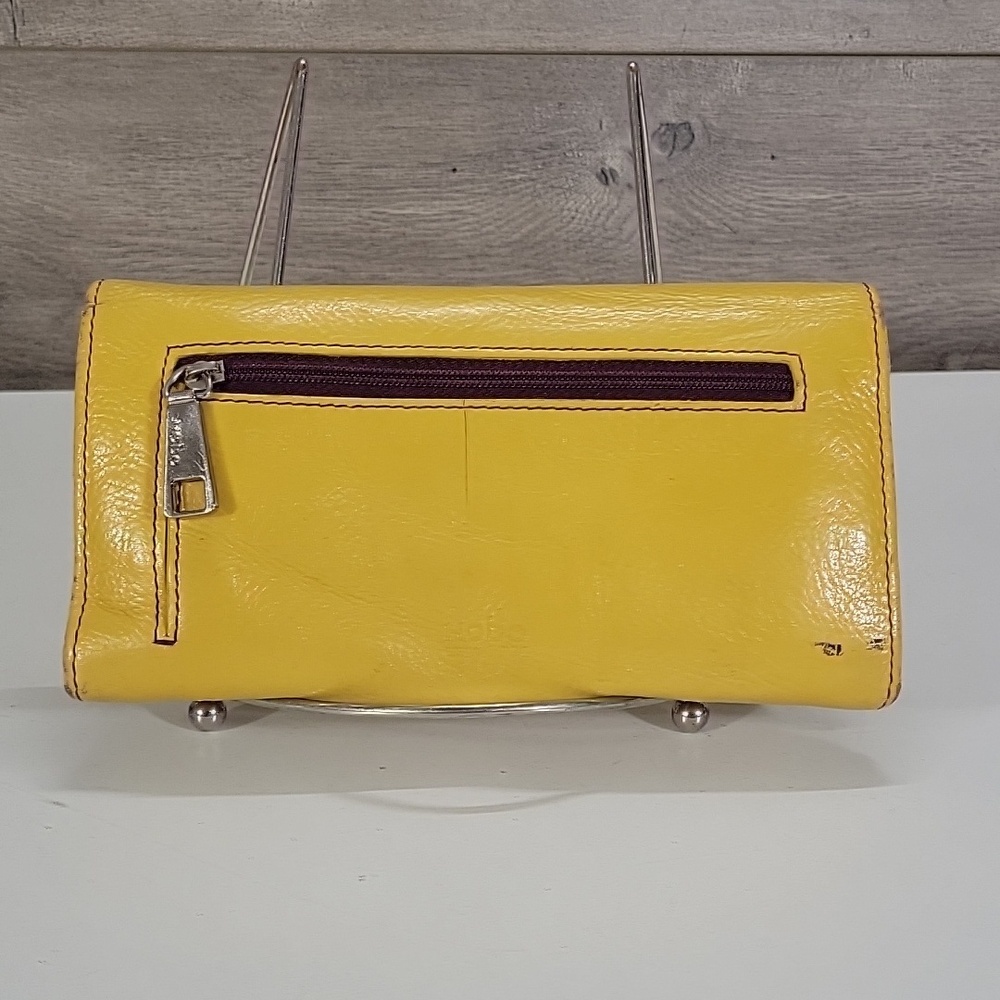 Hobo International Yellow Leather Clutch Wallet - Picture 3 of 13